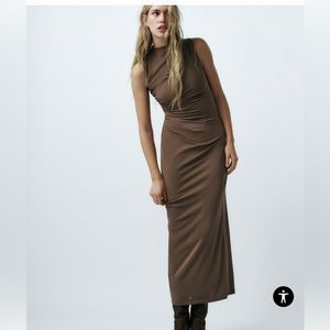 Zara draped midi dress